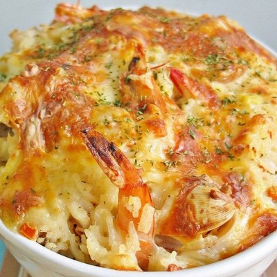 芝士忌廉粟米焗海鮮飯 - 芝士忌廉粟米焗海鮮意粉 - 尖沙咀分店
